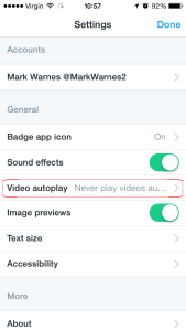 Day 07 - 06 - IPHONE SETTINGS FOR VIDEO AUTOPLAY